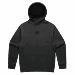 Embroidered Emblem Hood Faded Black