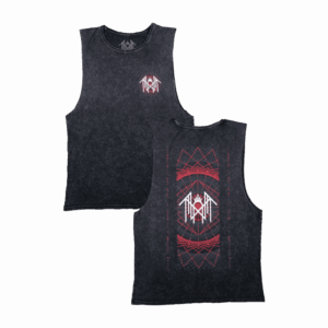 Geometric Tank Faded Black