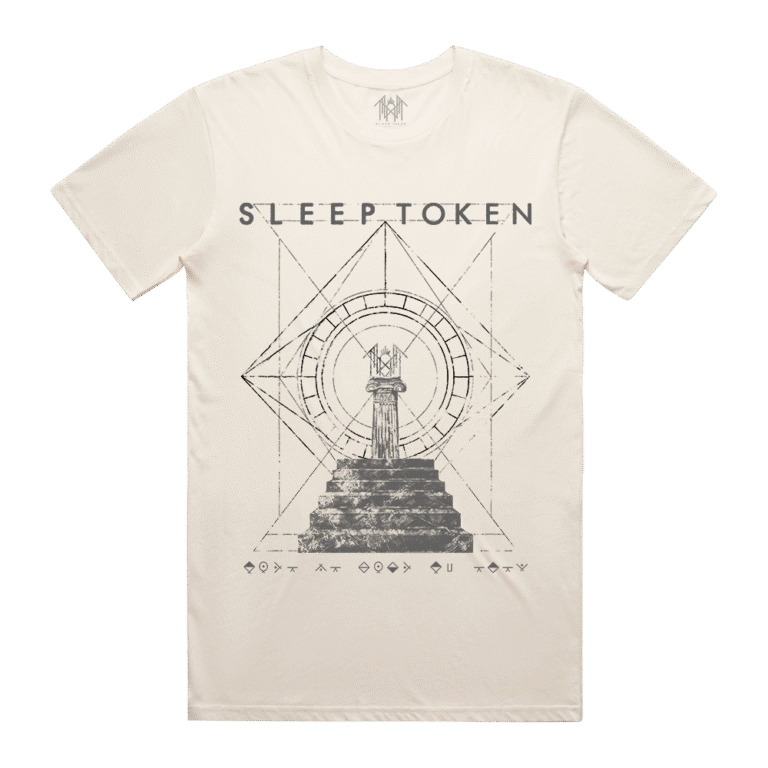 Pedestal Tee Ecru-sleep token shirt