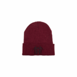 Embroidered Emblem Beanie Burgundy