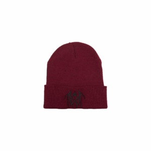 Embroidered Emblem Beanie Burgundy